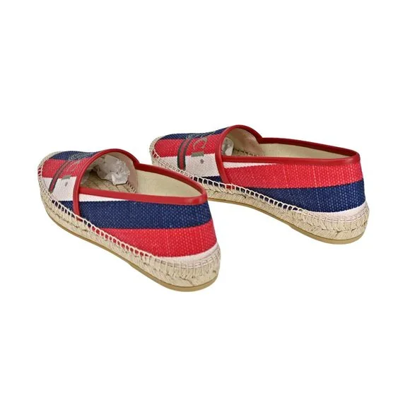 Gucci Logo Sylvie Stripe Canvas Espadrille - Picture 3 of 13